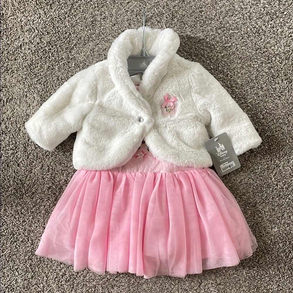 Disney Kids Pink and White Matching Set